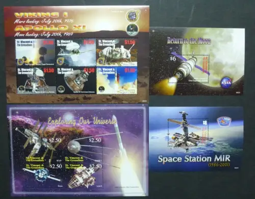 St. Vincent 2007 Raumfahrt Weltraumforschung Space 6332-6341 Block 669-670 MNH