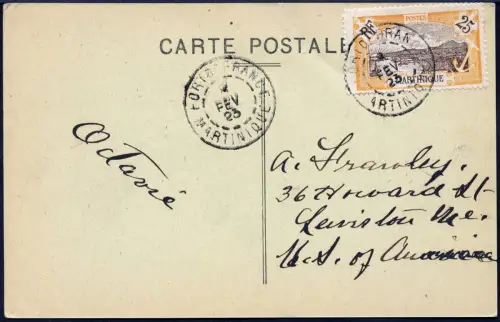 Martinique 1923 AK Straßenbau mit EF Vulkan Landschaft Volcano USA / 821