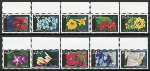 Niederländische Antillen 2004 Blumen Flowers Blüten Blossoms Plant 1355-1364 MNH
