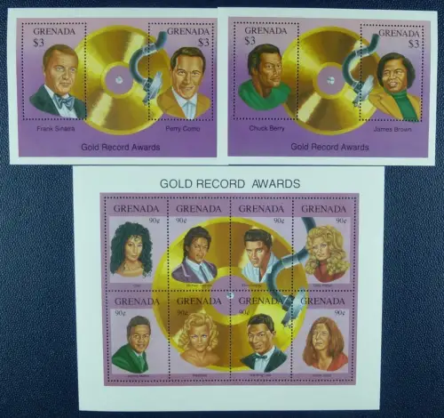 Grenada 1992 Künstler Cher Elvis Presley Madonna Sinatra 2488-495 Block 319-320 