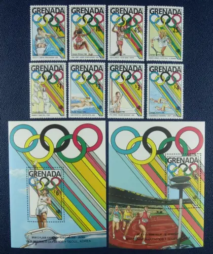 Grenada 1989 Olympiade Olympics Seoul 1961-1968 Block 217-218 Postfrisch MNH