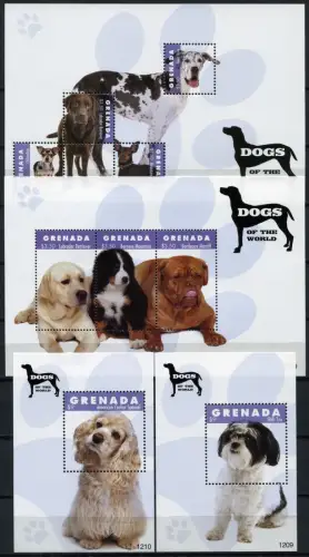 Grenada 2013 Hunde Dogs Pets Labrador Cocker Spaniel 6485-6491 Block 817-818 MNH