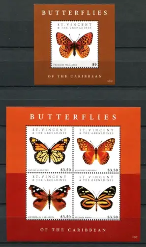 St. Vincent 2012 Schmetterlinge Butterflies Papillon Farfalla Insekten MNH
