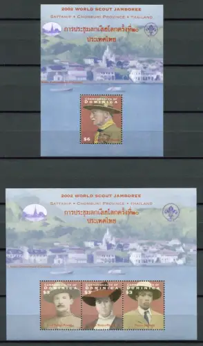 Dominica 2002 Pfadfinder Pfadfindertreffen Scouts 3309-3311 Block 457 MNH