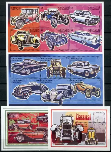 Grenada Grenadinen 1996 Oldtimer Autos Cars 2301-2312 + Block 360-361 MNH