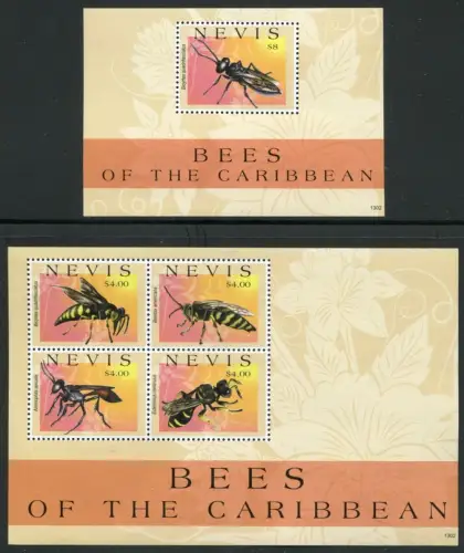 Nevis 2013 Bienen Bees Insekten Insects 2759-2762 Block 324 Postfrisch MNH