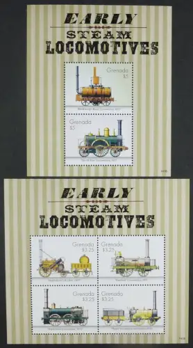 Grenada 2014 Eisenbahn Trains Railways Steam Locomotives Postfrisch MNH