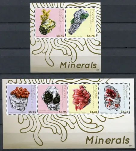 St Vincent Mayreau 2013 Mineralien Gesteine Minerals Postfrisch MNH
