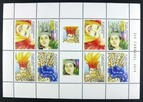 Aruba 2014 Karneval Carnival Carnaval 791-794 Kleinbogen Postfrisch MNH