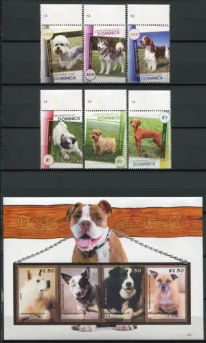 Dominica 2008 Hunde Dogs Pets 3897-3906 MNH