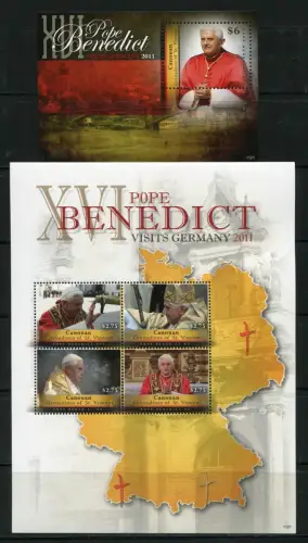 St. Vincent Canouan 2011 Papst Benedikt in Deutschland Pope Benedict MNH