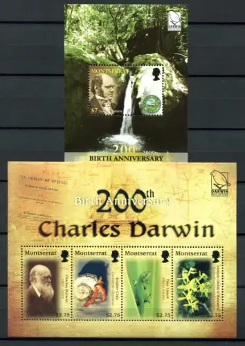 Montserrat 2009 Charles Darwin Tiere Wasserfall Natur 1471-1474 Block 128 MNH