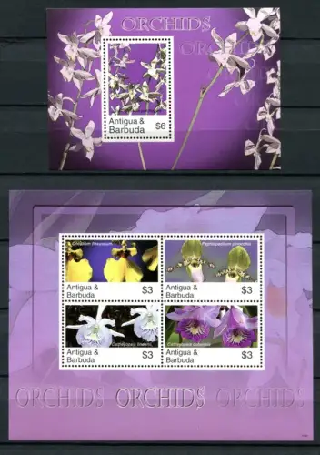 Antigua 2007 Orchideen Orchids Blumen Blüten Flowers 4476-4479 Block 646 MNH