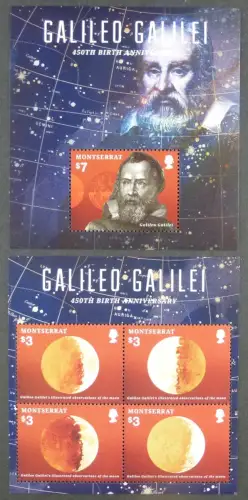 Montserrat 2014 Galileo Galilei Mond Moon Astronomie Astronomy Postfrisch MNH
