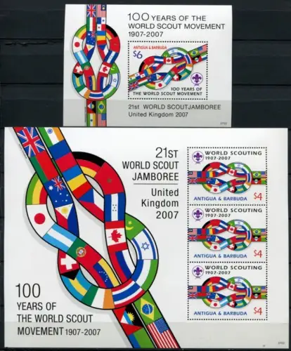 Antigua 2007 Pfadfinder Scouts Kleinbogen 4451 Block 642 MNH