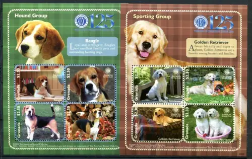 Grenada 2009 Hunde Dogs Pets Kleinbögen 6161-6168 Postfrisch MNH