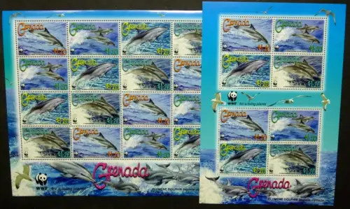 Grenada 2007 WWF Delphine Dolphins Meerestiere 5925-5928 Kleinbögen MNH