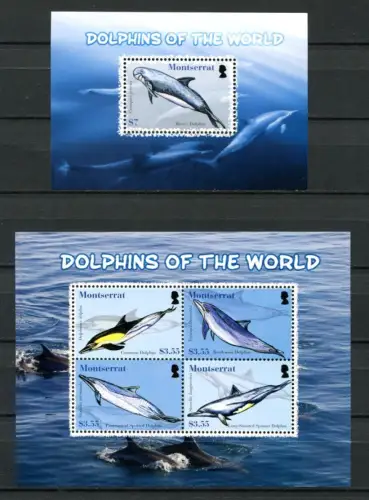 Montserrat 2008 Delphine Dolphins Meerestiere 1444-1447 Block 125 Postfrisch MNH