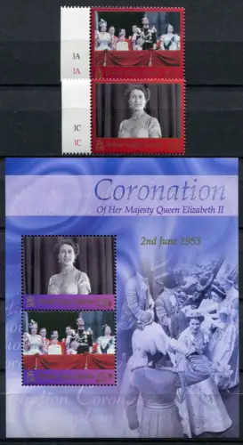 Jungferninseln Virgin Isl 2003 Königin Elisabeth QE II 1082-1083 Bock 108 MNH