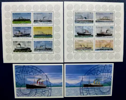 St. Vincent 1996 Schiffe Ships Navi Bateaux 3747-58 Block 400-401 Postfrisch MNH