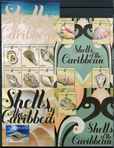 Antigua 2011 Muscheln Meerestiere Shells 4912-4921 Block 683-684 MNH