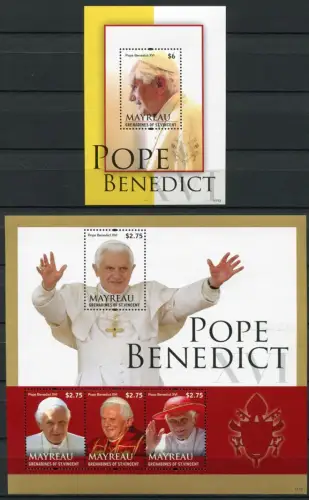 St Vincent Mayreau 2011 Papst Benedikt Pope Benedict Religion Postfrisch MNH