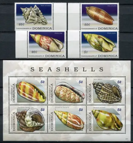 Dominica 2009 Muscheln Shells Meerestiere 3957-3966 Postfrisch MNH