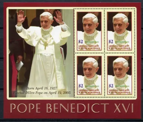 Grenada Grenadinen 2005 Papst Benedikt Pope Benedict  4251 Kleinbogen MNH
