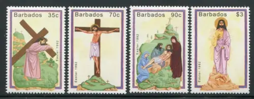 Barbados 1992 Ostern Easter Gemälde Paintings 793-796 Postfrisch MNH