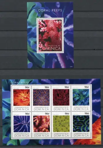 Dominica 2013 Korallen Riffs Coral Reefs Meerestiere Meeresleben MNH