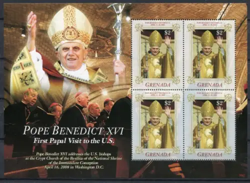 Grenada 2008 Papst Benedikt Pope Benedict 6059 Kleinbogen Postfrisch MNH