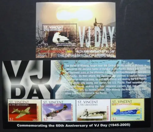 St. Vincent 2005 2. Weltkrieg Flugzeuge Flugzeugträger 6183-6186 Block 653 MNH
