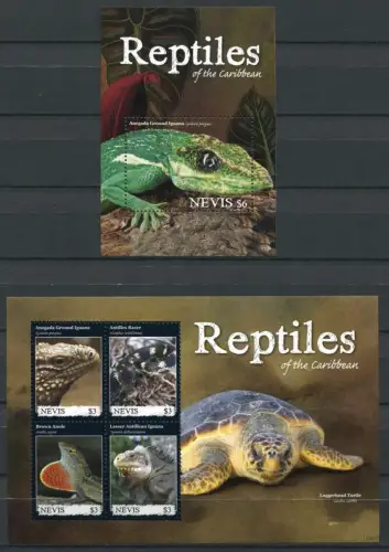 Nevis 2011 Reptilien Reptiles Schlange Schildkröte Iguana Postfrisch MNH