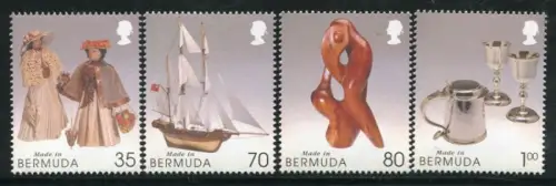 Bermuda 2003 Kunsthandwerk I Schiff Puppen Silber Plastik 853-856 MNH