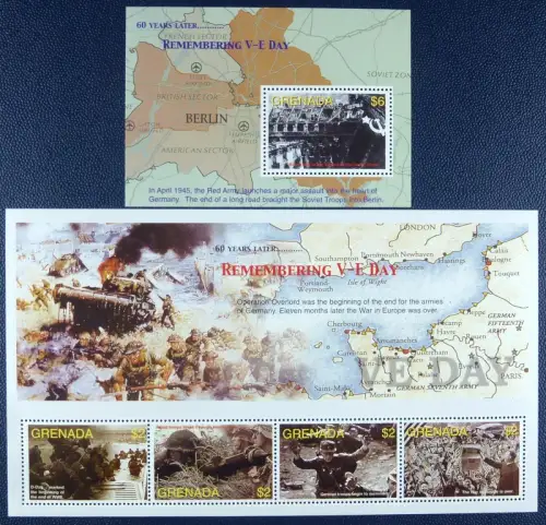 Grenada 2005 2. Weltkrieg World War Kriegsende Europa 5616-5619 Block 741 MNH