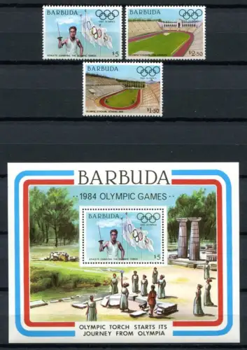 Barbuda 1984 Olympiade Olympics Los Angeles 739-41 Block 85 Postfrisch MNH