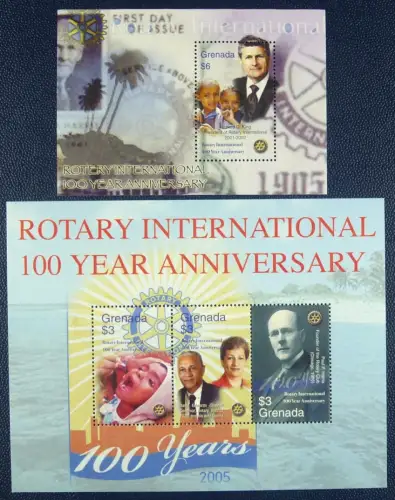 Grenada 2005 Rotary Kind Paul P. Harris R. D. King 5602-5604 Block 738 MNH
