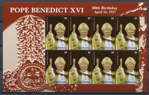 Grenada 2007 Papst Benedikt Pope Benedict 5850 Kleinbogen Postfrisch MNH