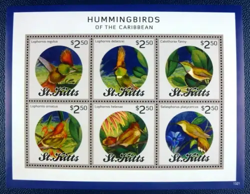 St. Kitts 2013 Kolibris Hummingbirds Vögel Uccelli Oiseaux Postfrisch MNH