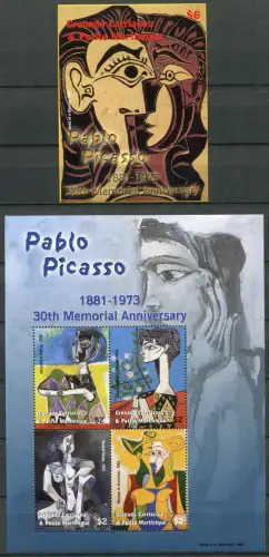 Grenada Grenadinen 2003 Picasso Gemälde Paintings Art 4016-4019 Block 580 MNH