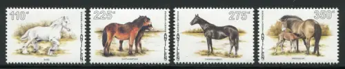 Niederländische Antillen 1996 Pferde Horses Tiere Haustiere 874-877 MNH