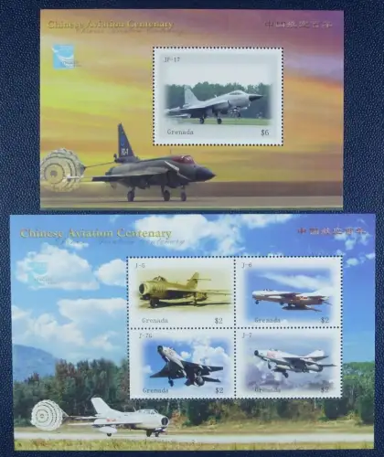 Grenada 2009 Militär Flugzeuge China Airplanes Aircraft 6180-6183 Block 780 MNH