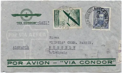 LATI 1940 Argentinien Buenos Aires Brief 30.10.40 Mügeln Leipzig OKW Zensur/1946