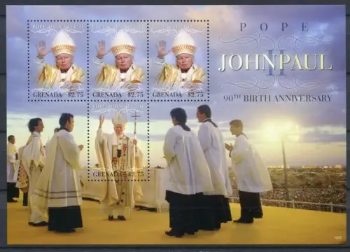 Grenada 2010 Papst Johannes Paul II. Pope John Paul 6305-6306 Postfrisch MNH
