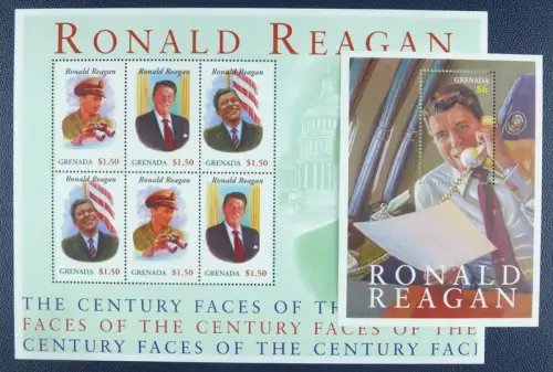 Grenada 2001 Ronald Reagan Politik US-Präsident 4883-4885 Block 664 MNH