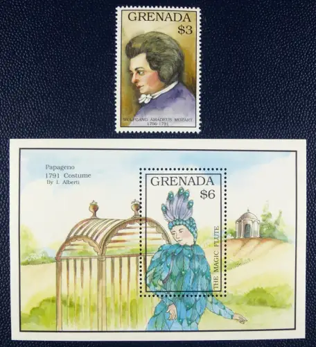 Grenada 1992 Mozart Musik Komponist Music Composer Oper 2516 + Block 326 MNH
