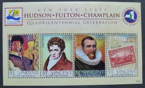 St. Vincent 2009 Hudson Fulton Champlain Philatelie 6690-6693 Postfrisch MNH
