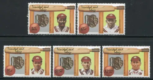 Trinidad & Tobago 1988 Kricket Spieler Cricket Sport 558-562 Postfrisch MNH
