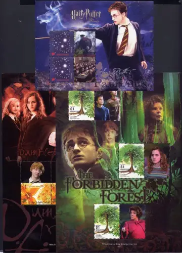 Singapur Singapore 2007 Harry Potter Kino Cinema (10) Kleinbögen plus Block MNH