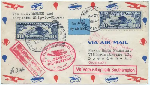 Katapult 1931 USA New York Southampton Leipzig Dresden Catapult H 46 a / 1987